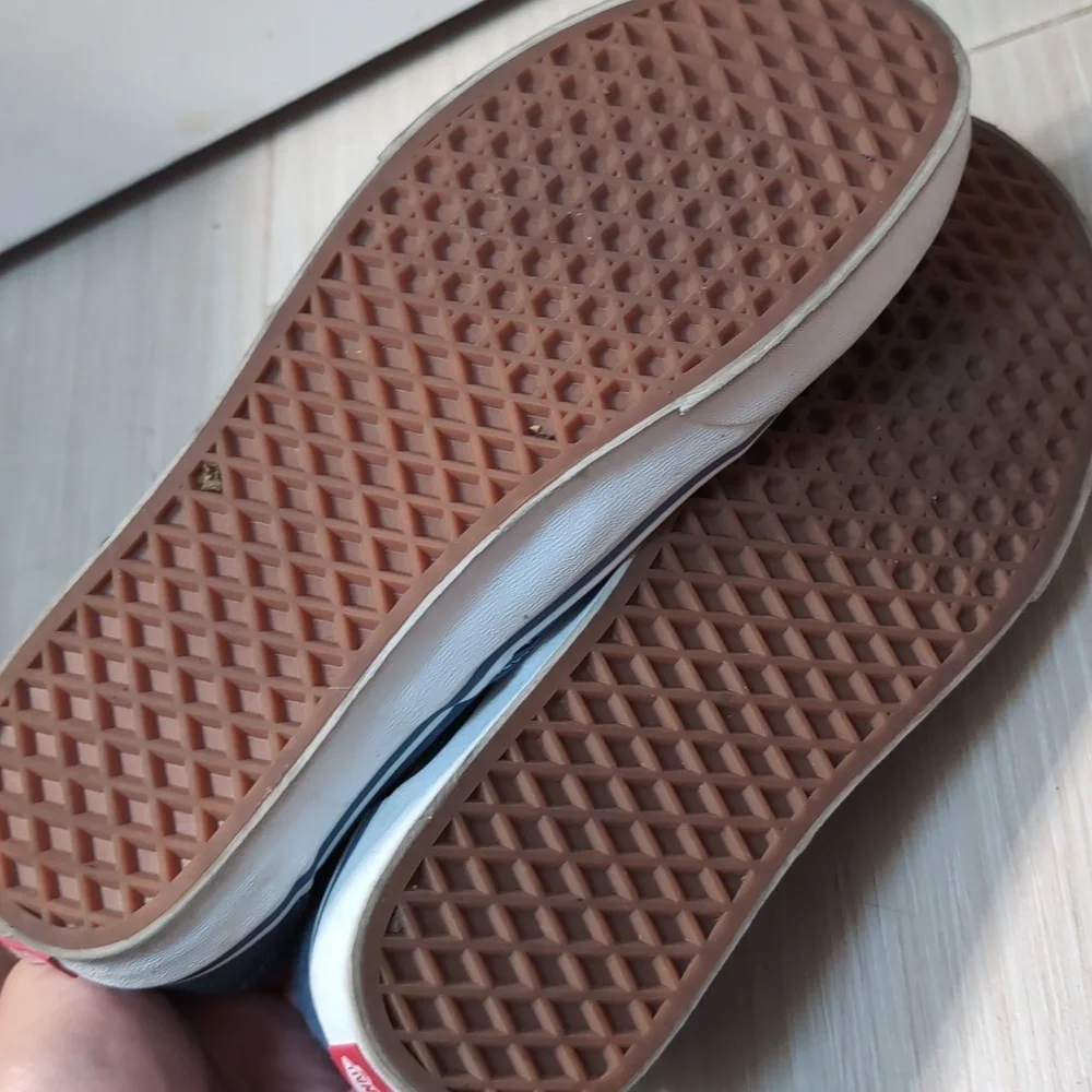 Vans Slip-On Loafers in Navy Blue and White